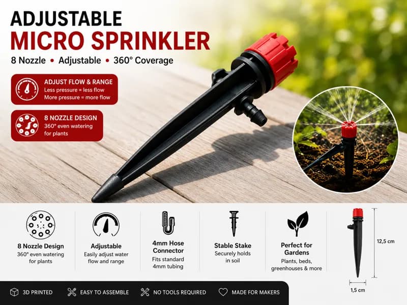 Micro Aspersor de Jardim Ajustável