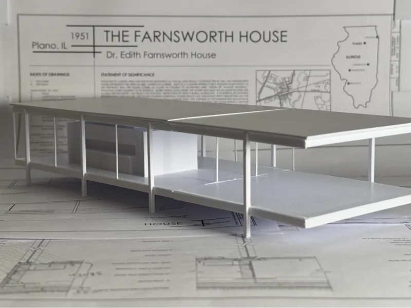 Casa Farnsworth - Maquete Arquitetônica 1:100