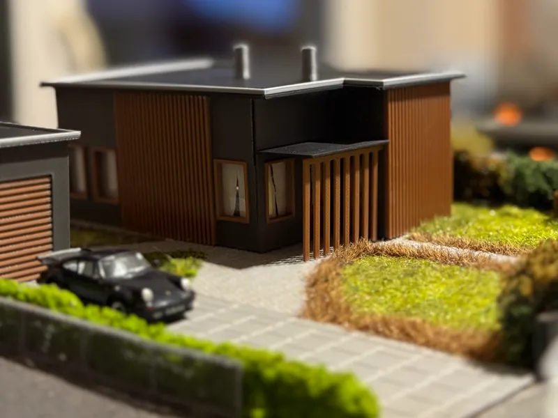 Casa Moderna Minimalista Escala H0 (1:87)