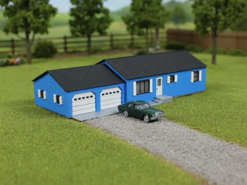 Casa de Fazenda Escala N 1:160 com Garagem