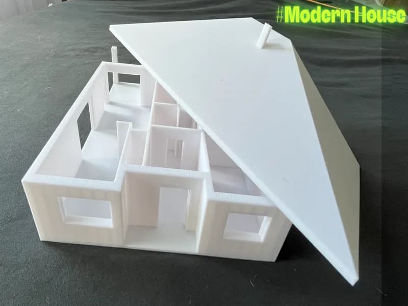 Casa Moderna Realista Imprimível