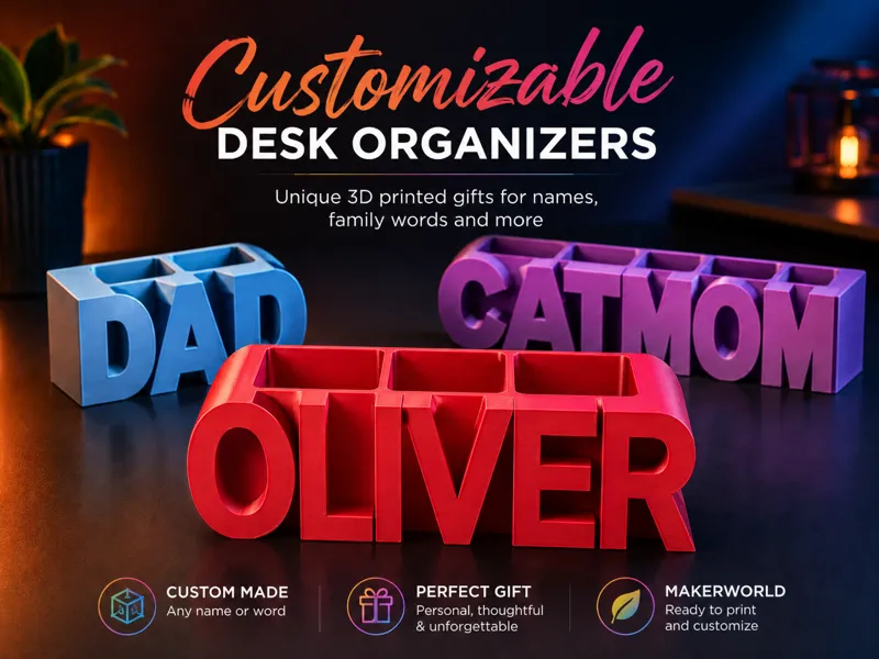Organizador de Mesa com Nome Personalizado