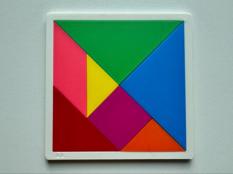 Quebra-Cabeça Tangram Colorido