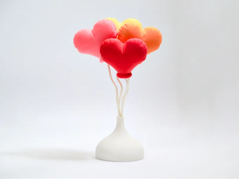 Decoração de Balão em Formato de Coração