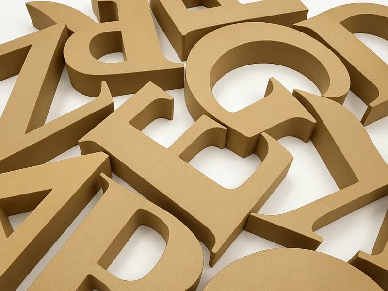 Letras Recortadas — Alfabeto e Símbolos
