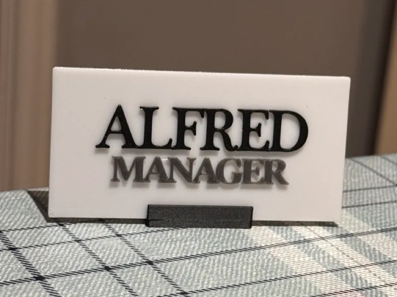 Plaqueta de Nome para Mesa com Suporte