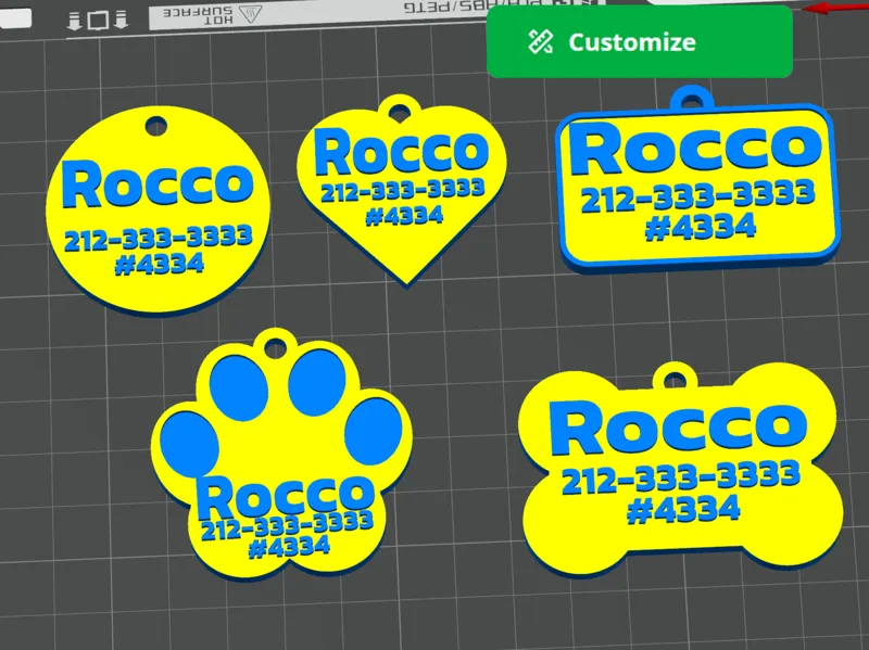 Plaquinha de Identificação para Pet Personalizada