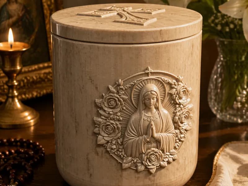 Pote de Vela da Virgem Maria